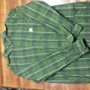 Carhartt green plaid shirt size XL tall